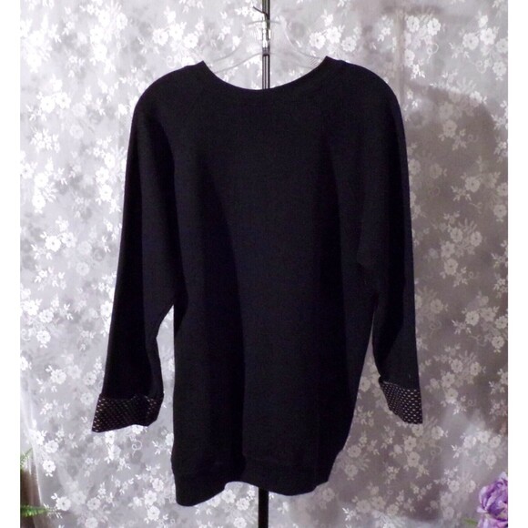 Vintage 90s Sweatshirt 1990s Floral Dark Romance New Wave Hipster Size Large - Picture 6 of 11